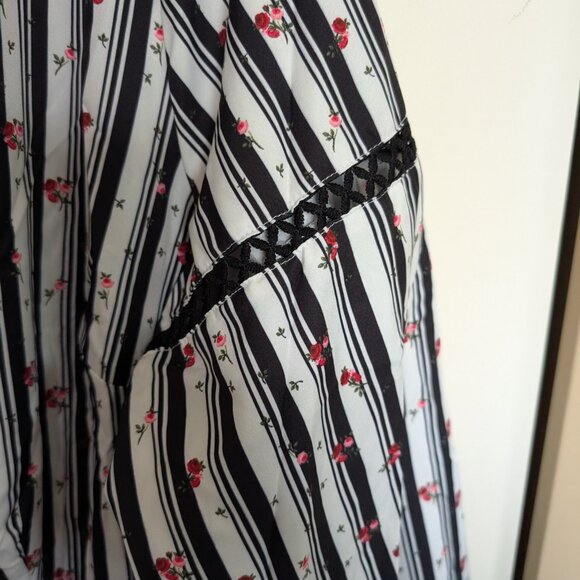 BLOOMCHIC Striped Ditsy Floral Woven Ribbon Dress SIZE 3X - Picture 4 of 4